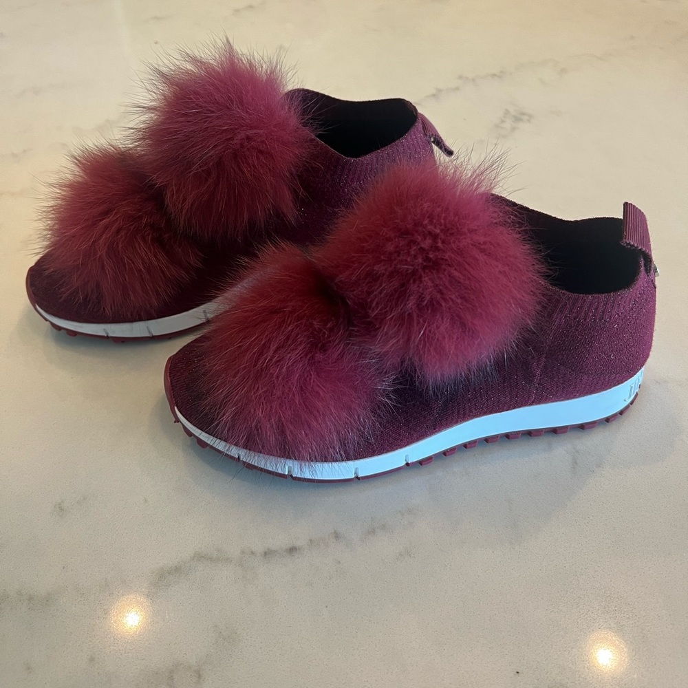 NIB Jimmy Choo Norway Pom Sneaker
